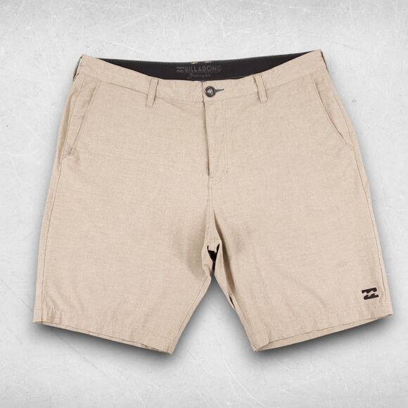 BillaBong Crossfire Submersibles Shorts Men 36 Tan Hybrid Quick Dry Smart Casual - Picture 1 of 10